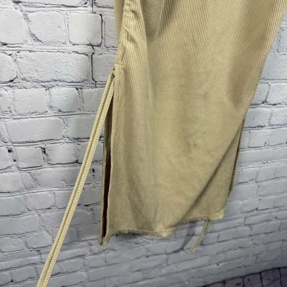 Zara Ribbed Y2K Midi Dress Size Small - Picture 3 of 5